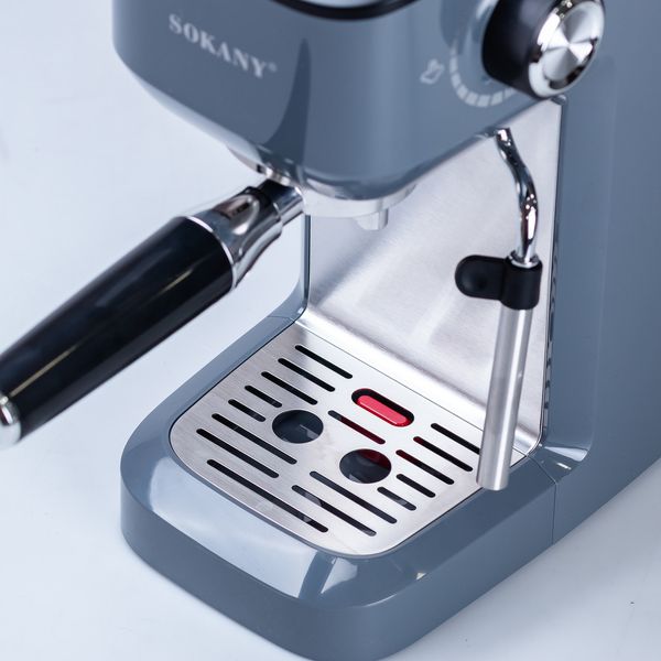 Кофеварка рожковая Sokany Coffee Maker 1.2л эспрессо машина кофеварка для дома SK04001 фото