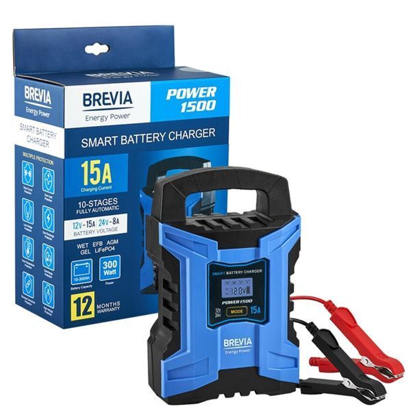 Зарядное устройство АКБ Brevia Power 12/24В 300А&middot;час 15А 21500EP фото