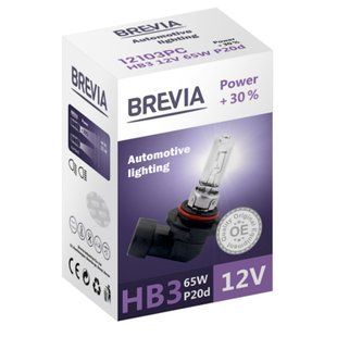 Галогеновая лампа Brevia HB3 12V 65W P20d Power +30% CP 12103PC фото