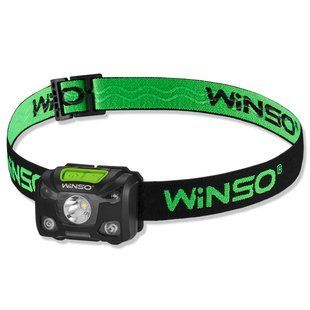 Фонарь налобный Winso 250Lm, 5W XPG, 1200mAh/3xAAA, с сенсором белый/красный 751220 фото