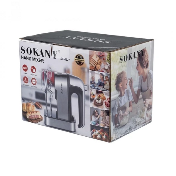 Миксер ручной Sokany SK-6627 Hand Mixer 800W погружной миксер SK6627BST фото