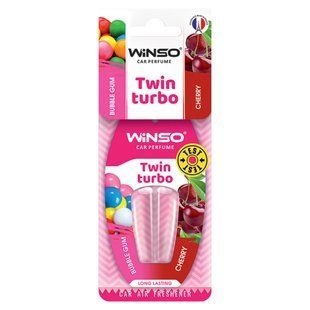 Ароматизатор с двойной капсулой Winso Twin Turbo - Bubble Gum & Cherry 538360 фото