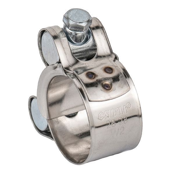 Хомут силовий нержавіючий 18мм &Oslash;26-28мм SIGMA (2508071) 2508071 фото