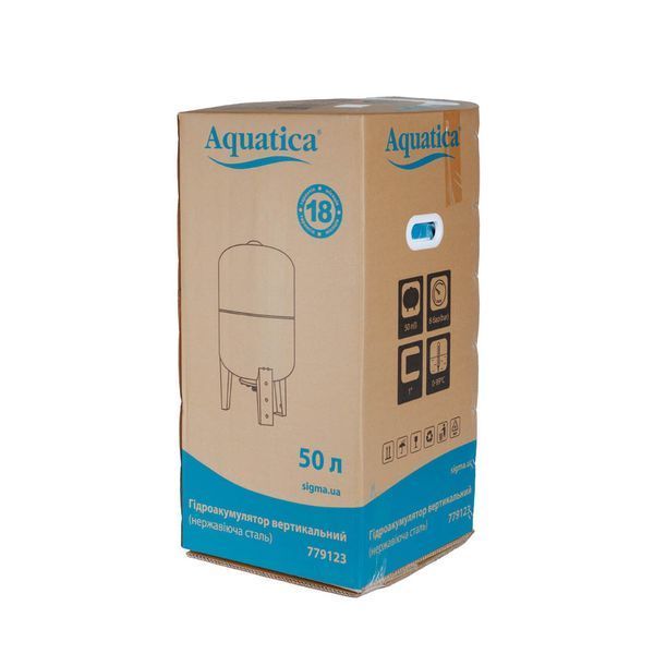 Гідроакумулятор вертикальний 50л AQUATICA (779123) 779123 фото