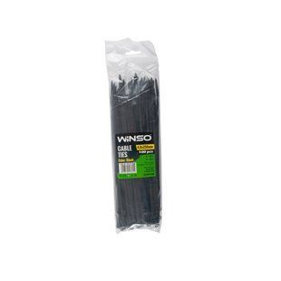 Хомути Winso пластикові чорні 4,8x250, 100шт 248250 фото
