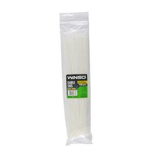 Хомути Winso пластикові білі 4,8x350, 100шт 148350 фото