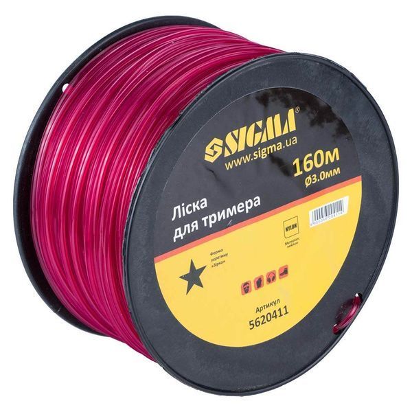 Леска для триммера звезда &Oslash;3.0мм 160м катушка SIGMA (5620411) 5620411 фото
