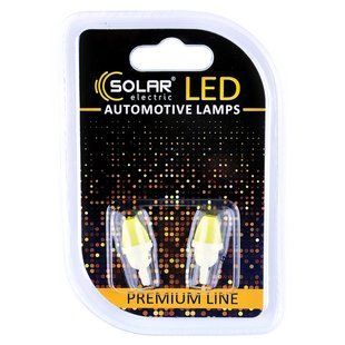Автолампа Solar LED 12V T10 W2.1x9.5d 1COB white, 2шт SL1337 SL1337 фото