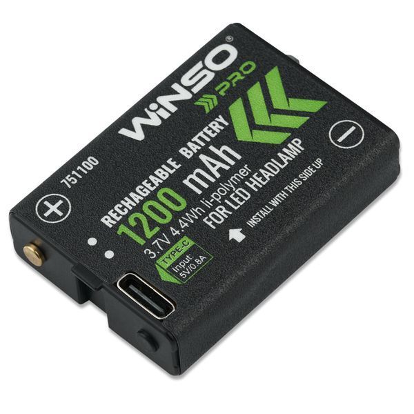 Фонарь налобный Winso Pro 250Lm, 5W XPG, 3xAAA/1200mAh в комплекте, с сенсором белый/красный 751200 фото