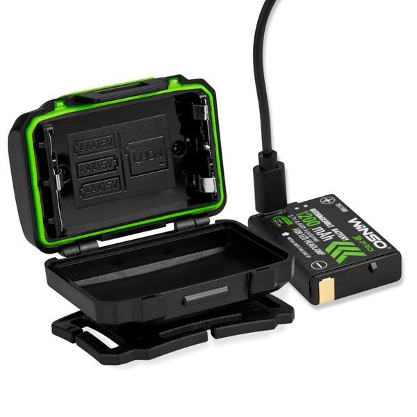 Фонарь налобный Winso Pro 250Lm, 5W XPG, 3xAAA/1200mAh в комплекте, с сенсором белый/красный 751200 фото