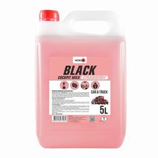 Полироль-молочко для пластика Nowax Strawberry концентрат, 5л NX05148 фото