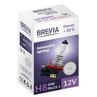 Галогеновая лампа Brevia H8 12V 35W PGJ19-1 Power +30% CP 12080PC фото