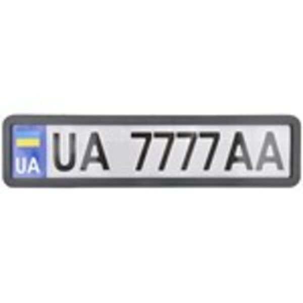 Рамка Сarlife под номер, черная матовая NH420 фото