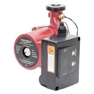 Насос циркуляційний з термодатчиком 65Вт Hmax 4м Qmax 63л/хв &Oslash;1&frac12;" 180мм+гайки &Oslash;1" AQUATICA (774012) 774012 фото