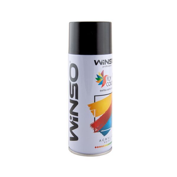 Фарба акрилова Winso Spray Чорний матовий 450мл 880410/544410 фото