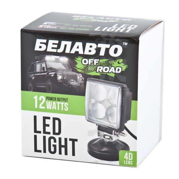 Автолампа світлодіодна Belauto Epistar Spot Amber LED 75х75х49 (4*3w) BOL0403QLA фото