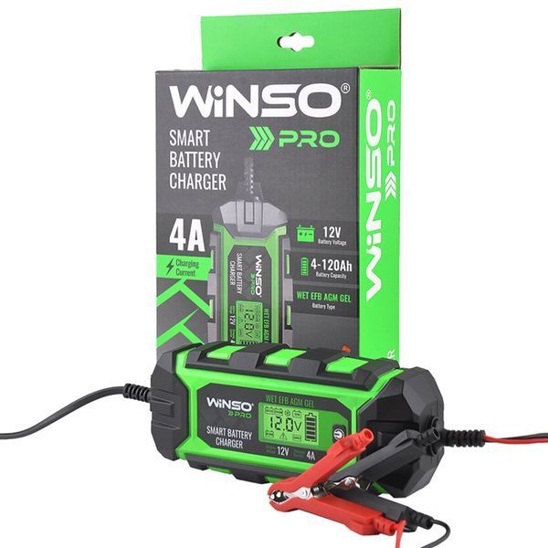 Зарядний пристрій АКБ Winso Pro 12В 120А&middot;год 4А з LCD-екраном 139320 фото
