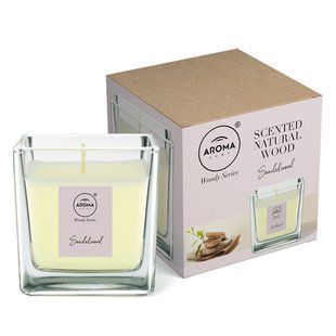 Свеча ароматическая Aroma Home Candles Woody Series Sandalwood 155г 10930 фото