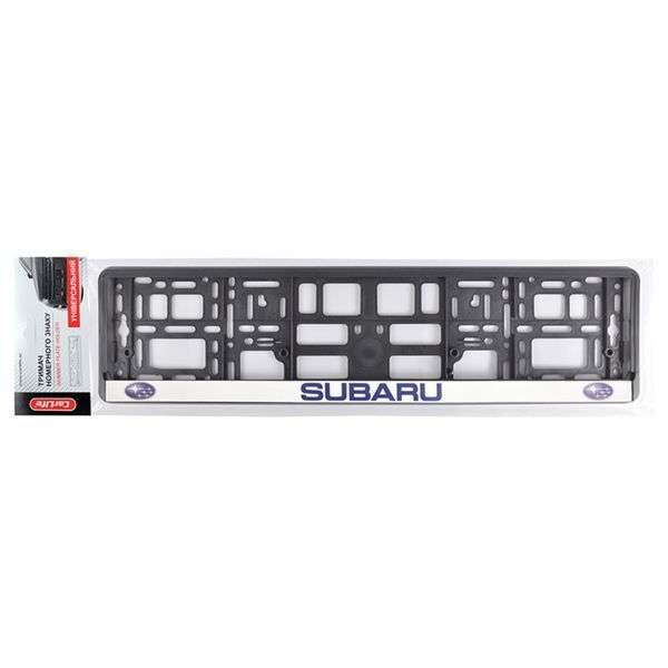 Рамка Сarlife под номер, цветная печать, Subaru сине-белая NH012 фото
