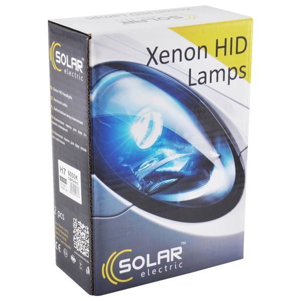 Ксеноновая лампа Solar Ceramic H7 6000K, 85V, 35W PX26d KET, 2шт 1761 фото
