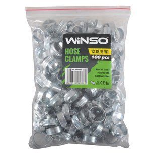Хомуты Winso 12-18/W1, 9мм, 100шт 160180 фото