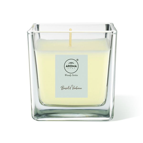 Свеча ароматическая Aroma Home Candles Woody Series Basil&Verbena 155г 10929 фото