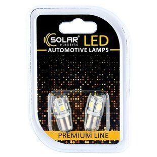 Автолампа Solar LED 12V T8.5 BA9s 5SMD white, 2шт SL1331 фото