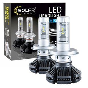 Автолампа Solar LED H4 12/24V 6000Lm 50W ZES Chip 8804 фото