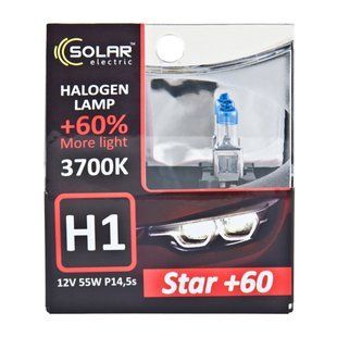 Галогенова лампа Solar H1 12V 55W P14,5s Starlight +60%, SET 1231S2 фото