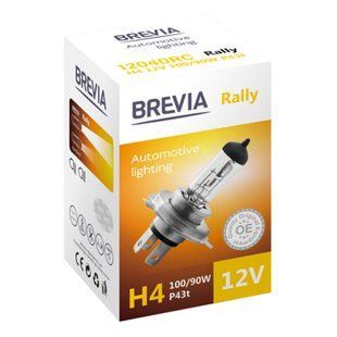 Галогенова лампа Brevia H4 12V 100/90W P43t Rally CP 12040RC фото