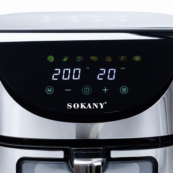 Аерофритниця 7 л аерогриль Sokany SK-10031 повітряний фритюр 1800W мультипіч без олії аеропіч настільна SK10031 фото